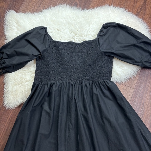 Old Navy Women’s XXL Black Puffy Sleeve Gathered Bust Full Length Flowing Dress - Picture 14 of 16